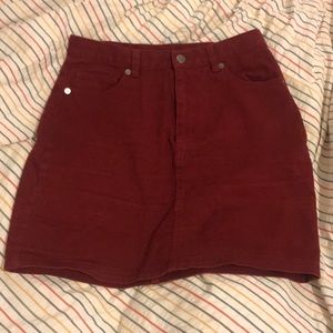 Monki mini skirt in wine